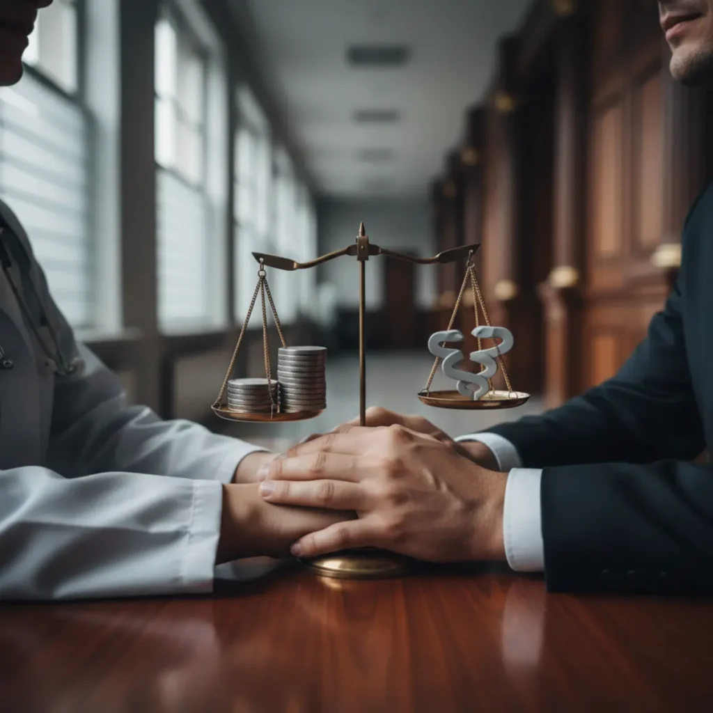 Tıbbi hata tazminat sürecini anlatan görsel