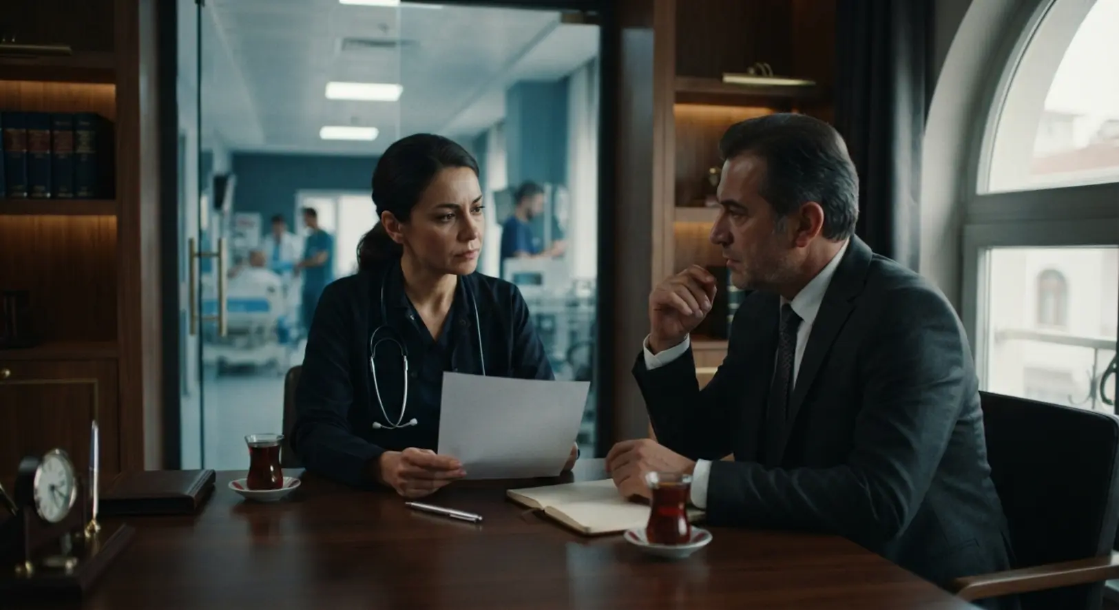Özel Hastanelerde Hasta Yakınlarının Bilgilendirilmesi 2 Hasta yakını hasta hakkında bilgi alıyor